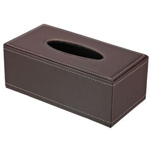 Tissue Box Cover Leather Rectangle Waterproof Napkin Paper Towel Dispenser